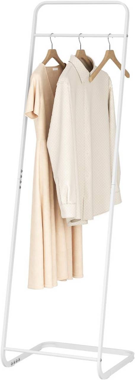 Rootz Clothing Rack - Cloakroom Stand - Garment Rail - Space-Saving - 40x140x40 cm - Metal White - Robust and corrosion-resistant design