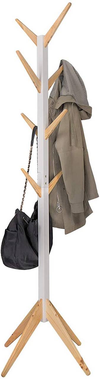 Rootz Clothes Rack - Standing Coat Rack - Wardrobe Stand - Solid Wood - Sturdy - Space-Saving - 180cm x 43cm x 43cm