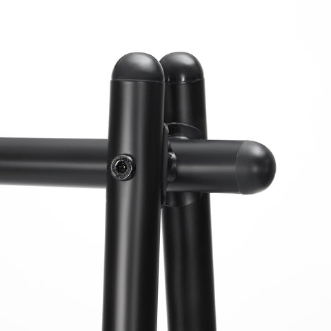 Rootz Minimalist Clothes Rack - Clothing Stand - Garment Organizer - Steel Construction - 92.5cm x 33.5cm x 153cm - Matte Black - Max Load 40kg - Shoe Storage - Easy Assembly