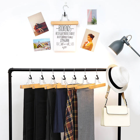 Rootz 12 Pack Trouser Hangers - Pants Hangers - Clothes Hangers - High-Strength ABS Plastic - Robust and Supple - Long Service Life - 25cm x 17cm x 2.2cm