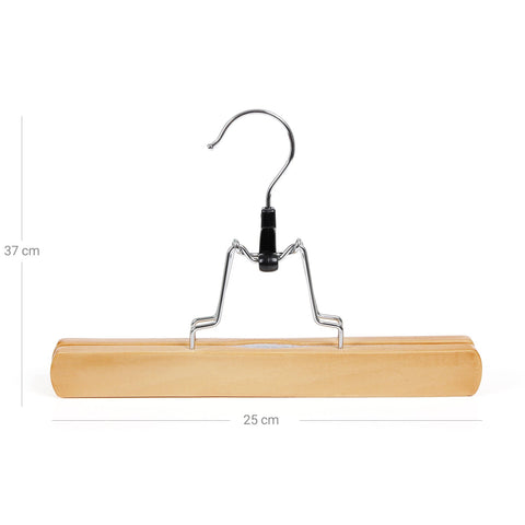 Rootz 12 Pack Trouser Hangers - Pants Hangers - Clothes Hangers - High-Strength ABS Plastic - Robust and Supple - Long Service Life - 25cm x 17cm x 2.2cm