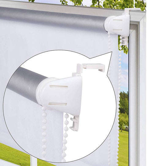 Rootz Roller Blind Accessory Set - Bracket Kit - Clamp Carrier - Roller Blind Parts - Easy Repair - 3M Adhesive Pads - 25cm x 10cm x 5cm
