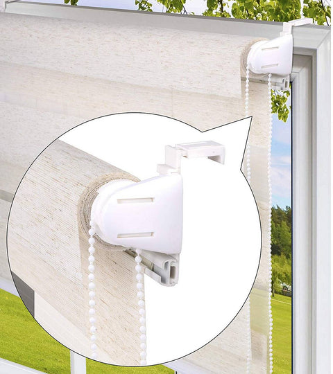 Rootz Roller Blind Accessory Set - Bracket Kit - Clamp Carrier - Roller Blind Parts - Easy Repair - 3M Adhesive Pads - 25cm x 10cm x 5cm