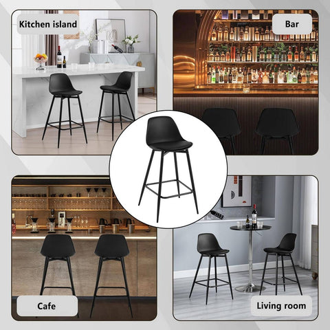 Rootz Klihome Bar Stool - Kitchen Stool - Counter Stool - Ergonomic Comfort - 43cm x 86.5cm x 42cm