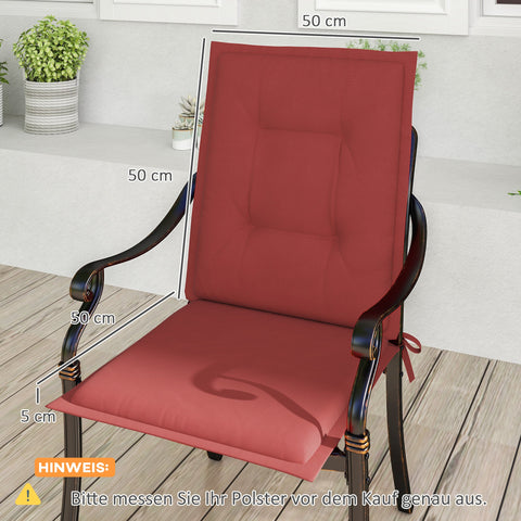 Rootz 4 Piece Set Seat Cushion - Chair Cushion - Outdoor Pad - UV Resistant - 108cm x 50cm x 5cm