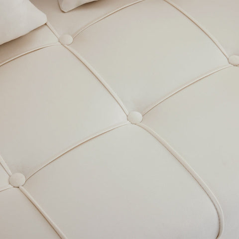 Rootz 2 Seater Velvet Sofa - Couch - Lounge Chair - Storage Space - 135cm x 71cm x 71cm - Soft Velvet Fabric