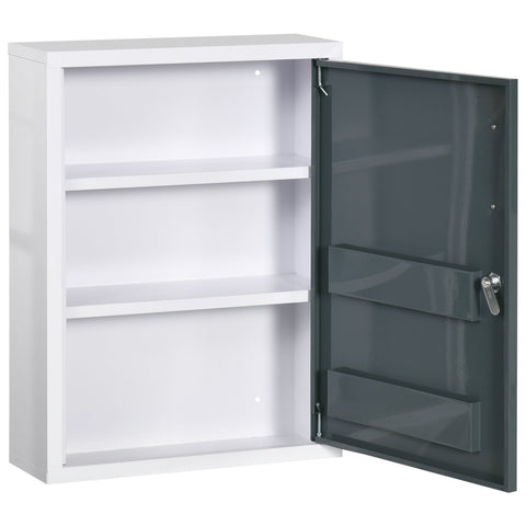 Rootz Medication Cabinet - Medicine Cupboard - Lockable Storage Unit - Secure & Spacious - 40 x 15 x 53.5 cm