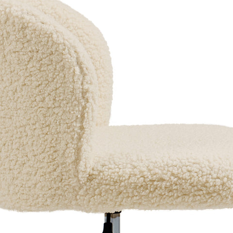 Rootz Height-Adjustable Office Chair - Rotatable Chair - Ergonomic Seating - Bouclé Wool Cover - 57cm x 58cm x 73-83cm