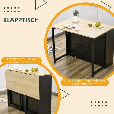 Rootz 3 Piece Bar Set - Home Bar Furniture - Space-Saving Bar Table - Modern Design - Ample Storage - 116L x 79.5W x 89.5H cm - MDF Material