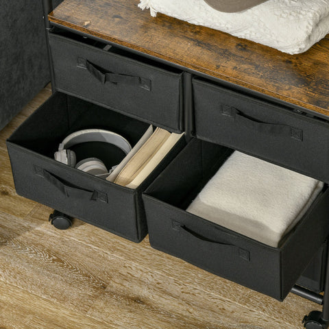 Rootz Industrial Clothes Rack - Wardrobe Organizer - Storage Unit - Space Saver - 63.5cm x 40cm x 172.5cm