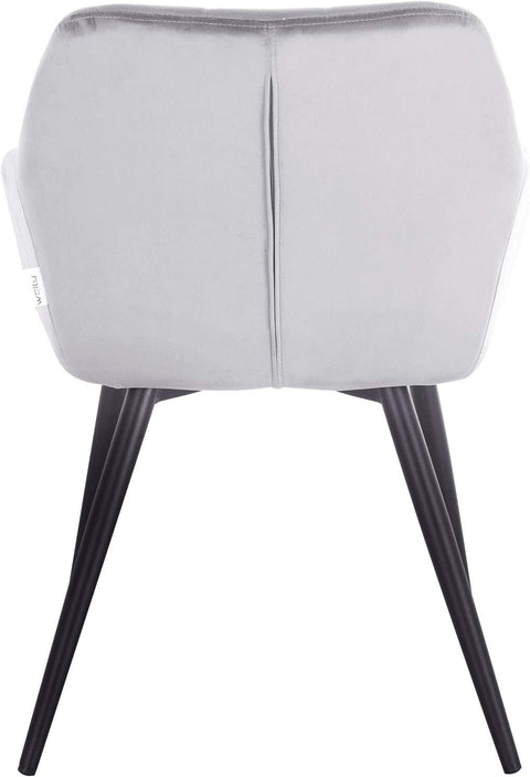 Rootz Set of 6 Dining Chairs - Armchairs - Velvet Seating - Comfortable & Ergonomic - Stable & Robust - Versatile Design - 49cm x 43cm x 81cm