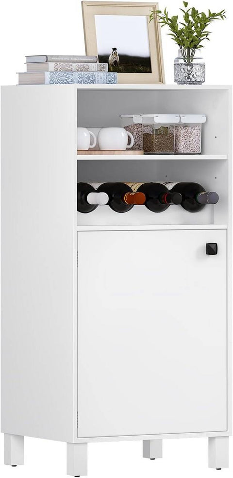Rootz Kitchen Cabinet with Bottle Rack - Sideboard - Wine Cabinet - Multi-functional - 48cm x 108cm x 40cm