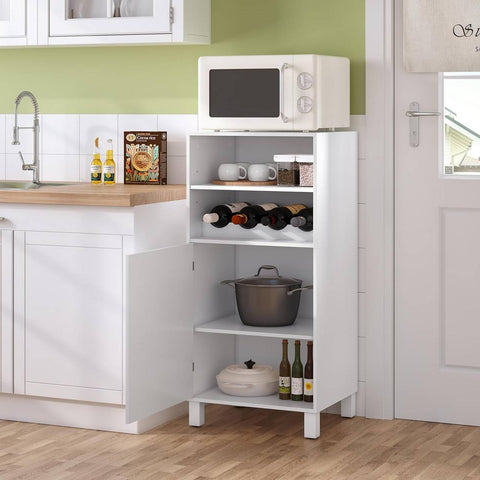 Rootz Kitchen Cabinet with Bottle Rack - Sideboard - Wine Cabinet - Multi-functional - 48cm x 108cm x 40cm