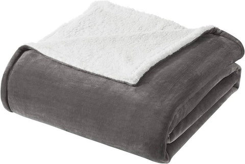 Rootz Cuddly Blanket - Fluffy Sherpa Wool Blanket - Warm Fleece Blanket - 150x200cm - Soft & Skin-Friendly - Cozy Sofa/Bed Throw - Double-Sided Design