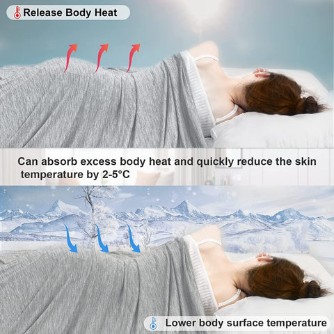 Rootz Cooling Blanket - Summer Comforter - Chill Throw - Arc-Chill Technology - Eco-Friendly - Instant Cool - Versatile Use - Multiple Sizes Available