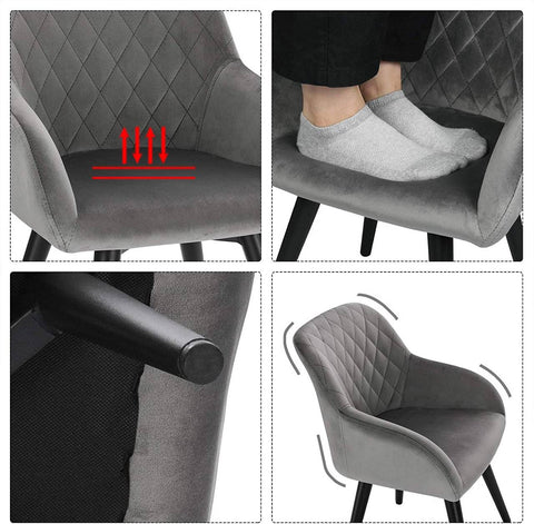 Rootz Set of 2 Children's Chairs - Kids' Seating - Toddler Chairs - Ergonomic Design - Durable Velvet - Easy to Clean - 37.5cm x 55cm x 38cm