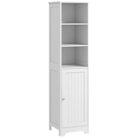 Rootz Tall Bathroom Cabinet - Storage Cabinet - Bathroom Organizer - High-Quality Painted Chipboard - Ample Storage Space - Versatile Design - 40cm x 38cm x 160cm