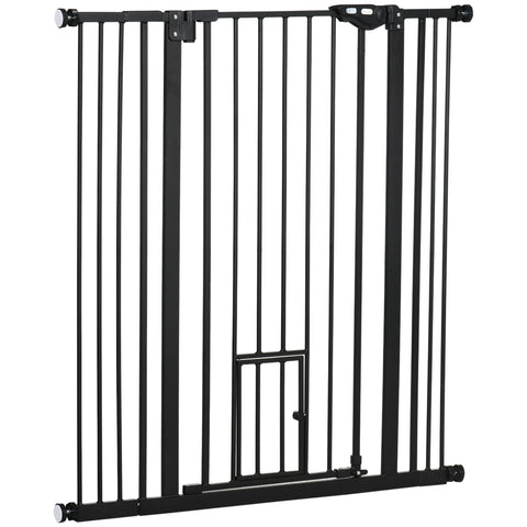Rootz Pet Security Fence - Pet Gate - Safety Barrier - Automatic Closure & Double Locking - 104.1h cm x Adjustable Width 74-101cm