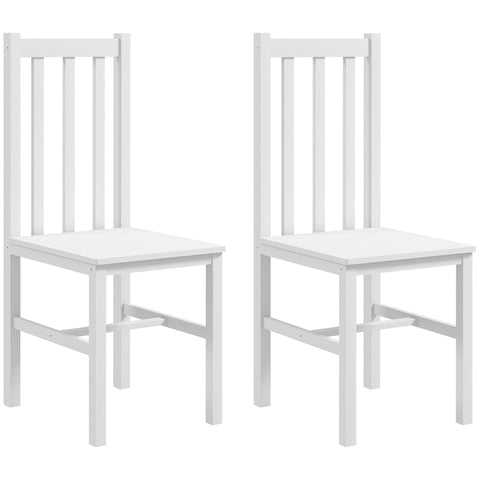 Rootz Set of 2 Kitchen Chairs - Dining Room Chairs - Modern Wooden Chairs - Solid Pine Wood - Comfortable Seating - Easy Maintenance - 47.5D x 38.5W x 99H cm