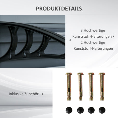 Rootz Canopy - Front-Door Roof - Roofing for Windows - Optimal Protection - 100l x 75b x 23h cm - Black