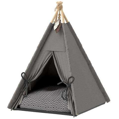 Rootz Tipi Tent for Pets - Animal Beds - Cat Tent - Cozy Retreat - 60cm x 60cm x 76cm