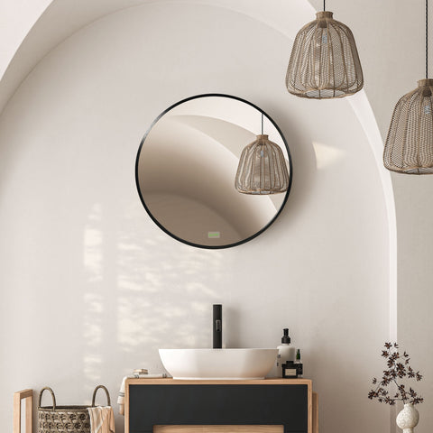 Rootz Round Wall Mirror - Bathroom Mirror - Bedroom Mirror - Timeless Design - Ø50cm x 2cm