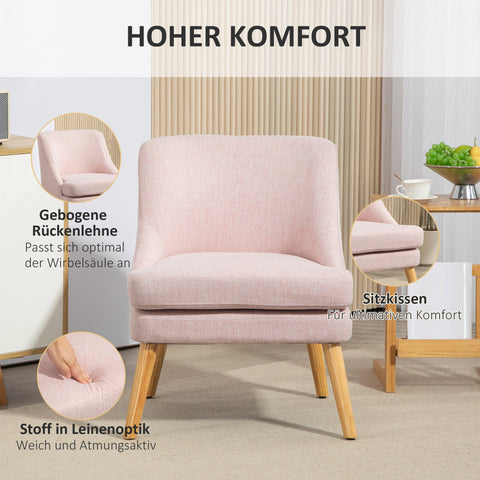 Rootz Armchair - Accent Seat - Scandinavian Style - Ultimate Comfort - Hevea Wood Legs - 63x69x79.5 cm