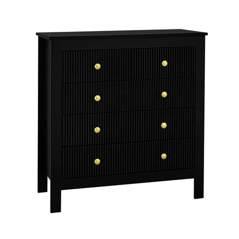 Rootz Elegant Sideboard - Storage Cabinet - Drawer Unit - Luxurious Shine - 79cm x 39.5cm x 80.5cm
