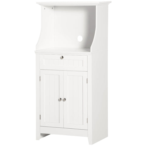 Rootz Microwave Cabinet - Kitchen Storage - Pantry Cupboard - Waterproof MDF - 60 x 40 x 122.5 cm - Ultra-Convenient & Organized Space