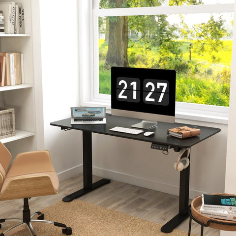 Rootz Electric Standing Desk - Height-Adjustable Desk - Sit Stand Desk - Ergonomic Workstation - 140cm x 70cm x 72-116cm