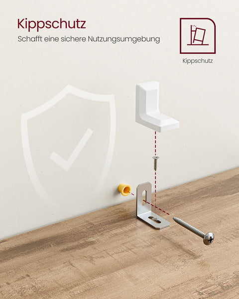 Rootz Chipboard Bookshelf - Storage Rack - Organizer - Camel Brown - 29cm x 129.5cm x 129.5cm - Spacious Compartments - Easy Assembly - Anti-Tip Feature