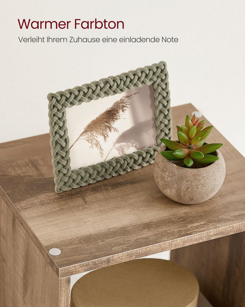 Rootz Chipboard Bookshelf - Storage Rack - Organizer - Camel Brown - 29cm x 129.5cm x 129.5cm - Spacious Compartments - Easy Assembly - Anti-Tip Feature