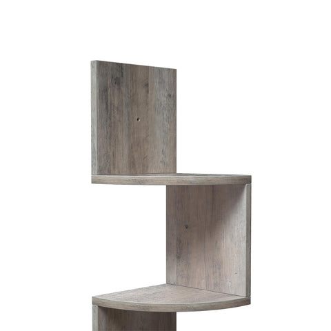 Rootz Corner Shelf Unit - Corner Bookshelf - Floating Shelf - Ample Storage Space - 20cm x 20cm x 127.5cm