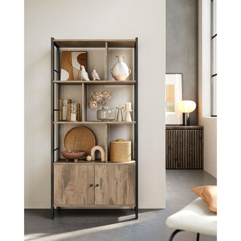 Rootz Bookcase - Bookshelf - Storage Unit - Organizes Space - 30cm x 74cm x 154.5cm