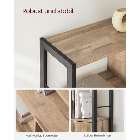 Rootz Bookcase - Bookshelf - Storage Unit - Organizes Space - 30cm x 74cm x 154.5cm