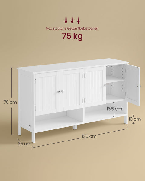 Rootz Shoe Cabinet - Storage Organizer - Shoe Rack - MDF Material - 35cm x 120cm x 70cm
