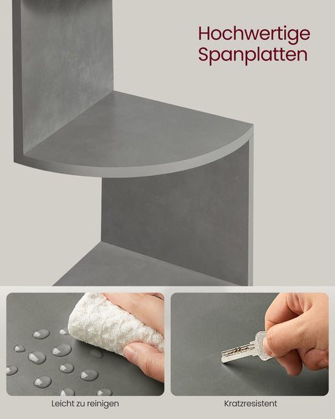 Rootz Wall Shelf - 5 Tier Storage - Plant Stand - CD Organizer - Space-Saving Design - 20cm x 20cm x 126cm