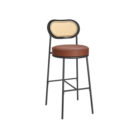 Rootz Bar Stool Set - Kitchen Stools - Counter Height Stools - Faux Leather - 48.2cm x 45.7cm x 104.7cm