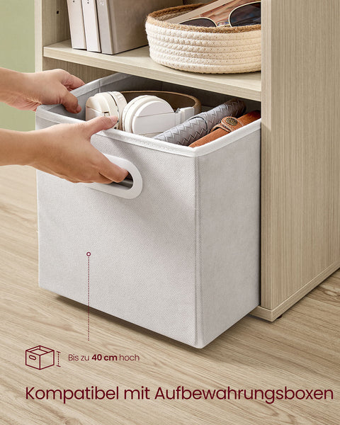 Rootz 6-Story Standing Shelf - Book Shelf - Storage Unit - Wooden Chipboard - Space-Saving Design - 24 x 40 x 178.5 cm