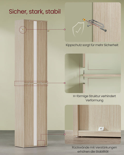 Rootz 6-Story Standing Shelf - Book Shelf - Storage Unit - Wooden Chipboard - Space-Saving Design - 24 x 40 x 178.5 cm