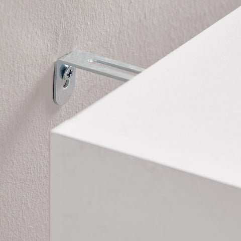 Rootz 6 Compartment White Bookcase - Standing Shelf - Chipboard Material - 40cm x 24cm x 178.5cm - 17.2kg - Anti-Tip Device Included