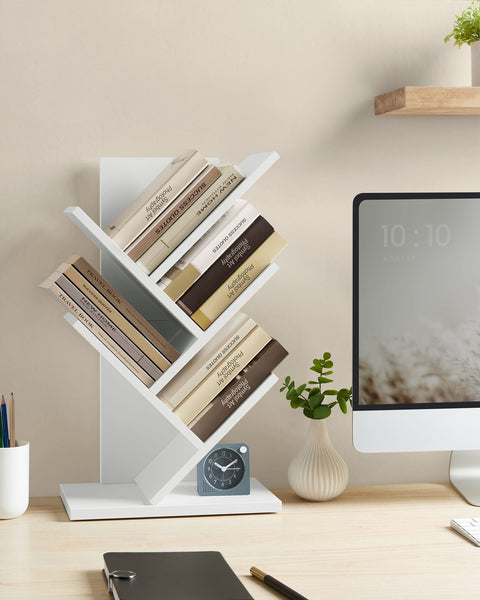 Rootz Chipboard Bookshelf - Shelf Unit - Storage Rack - Lightweight - 17.2cm x 30cm x 51cm