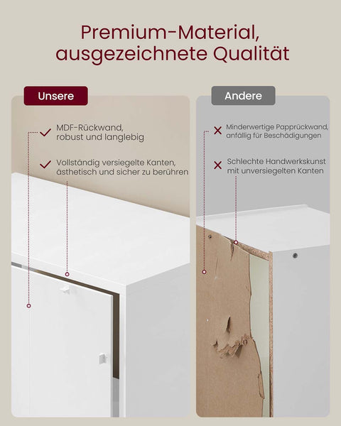 Rootz Bookshelf - Bookcase - Storage Shelf - Keeps Your Space Organized - White - 24 x 80 x 160.7 cm