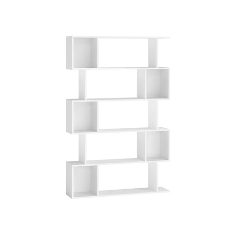 Rootz Bookshelf - Storage Unit - Display Shelf - Durable Wooden Chipboard - Matt White Finish - 24x90x159cm