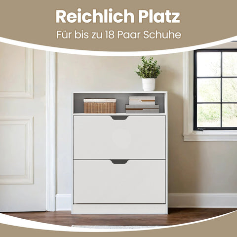 Rootz Shoe Cabinet - Shoe Tipper - Shoe Shelf - Space-Saving Storage - 24 x 80 x 102 cm