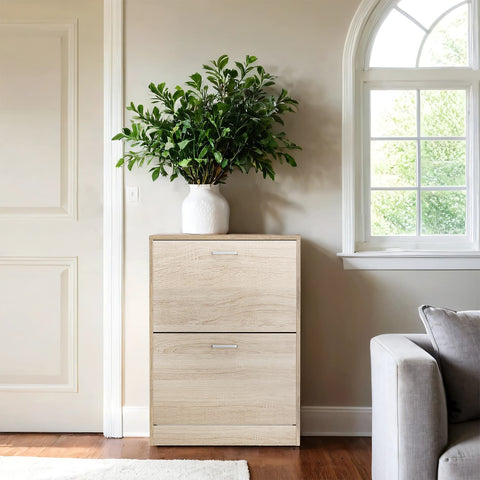 Rootz Shoe Cabinet - Shoe Tipper - Adjustable Partitions - Space-Saving Design - 60cm x 83.5cm x 24cm