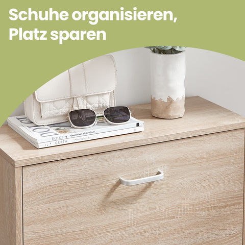 Rootz Shoe Cabinet - Shoe Tipper - Adjustable Partitions - Space-Saving Design - 60cm x 83.5cm x 24cm