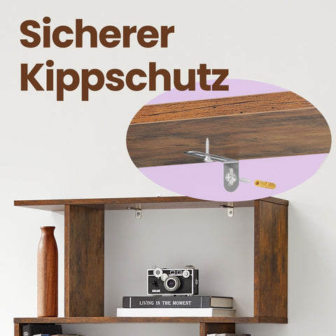 Rootz 6-Tier Bookshelves - Bookcase - Room Divider - Maximizes Storage - 70cm x 24cm x 190.5cm