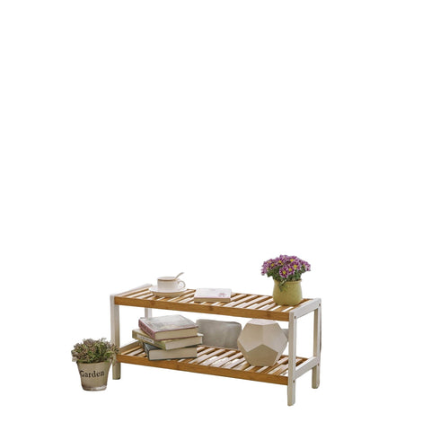 Rootz Bamboo Shoe Shelf - Shoe Rack - Shoe Stand - Organize Hallway - 70cm x 33cm x 26cm