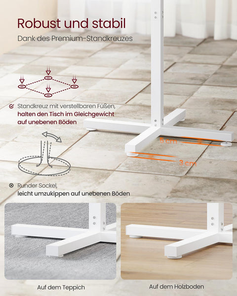Rootz White Beard Table - Bartender Table - Party Station - 100kg Load - 60 x 60 x 104.5cm